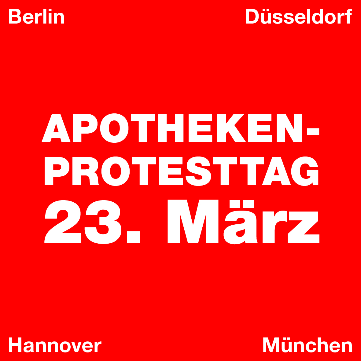 Apothekenprotesttag am 23. März